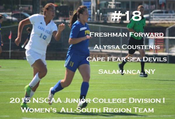Alyssa Coustenis Named to NSCAA All South Team